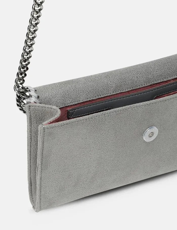 Women Falabella Wallet Crossbody Bag Light Grey Stella McCartney Mini Bags And Clutches