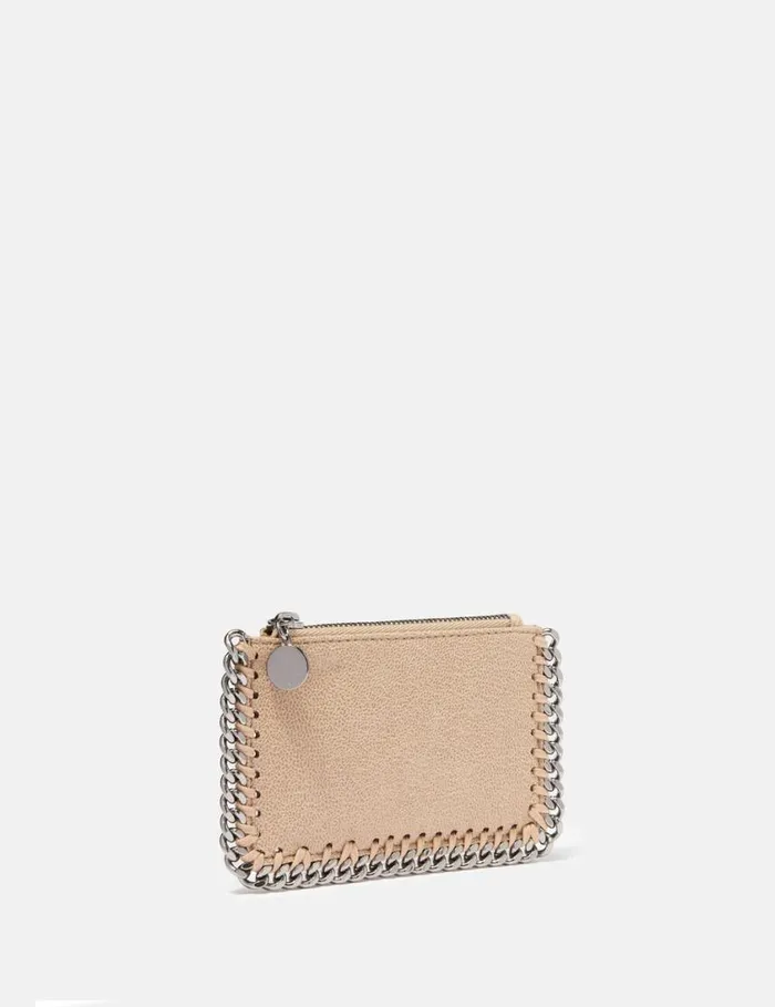 Women Falabella Zipper Cardholder Butter Cream Stella McCartney Compact Wallets Women Falabella Zipper Cardholder Butter Cream Stella McCartney Compact Wallets