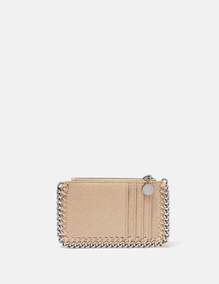 Women Falabella Zipper Cardholder Butter Cream Stella McCartney Compact Wallets Women Falabella Zipper Cardholder Butter Cream Stella McCartney Compact Wallets