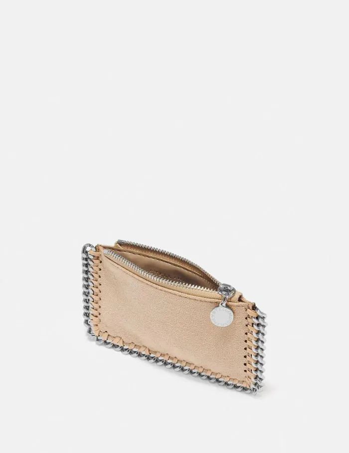 Women Falabella Zipper Cardholder Butter Cream Stella McCartney Compact Wallets Women Falabella Zipper Cardholder Butter Cream Stella McCartney Compact Wallets