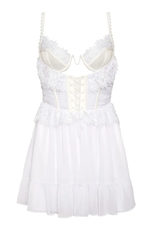 Women Farmhouse Floral Slip Dress White For Love and Lemons Dresses Women Farmhouse Floral Slip Dress White For Love and Lemons Dresses