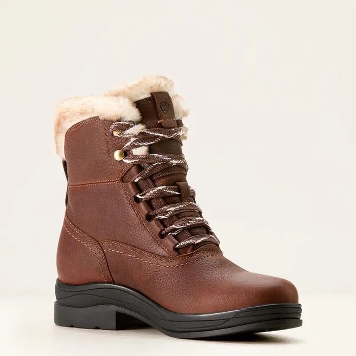 Women Fashion Boots Ariat Harper Sherpa Waterproof Boot Dark Brown