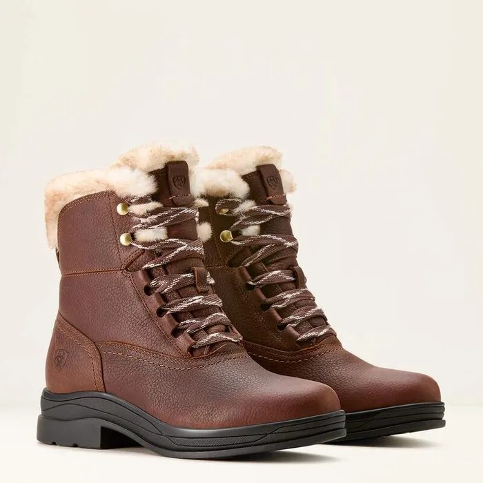 Women Fashion Boots Ariat Harper Sherpa Waterproof Boot Dark Brown