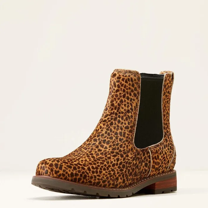 Women Fashion Boots Ariat Wexford Chelsea Boot Cheetah Hair On