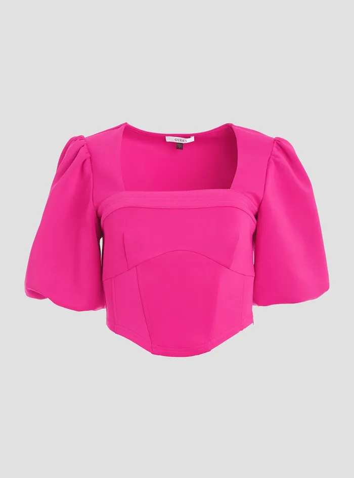Women Fashion Tops GUESS French Rose Valentina Corset Top Women Fashion Tops GUESS French Rose Valentina Corset Top