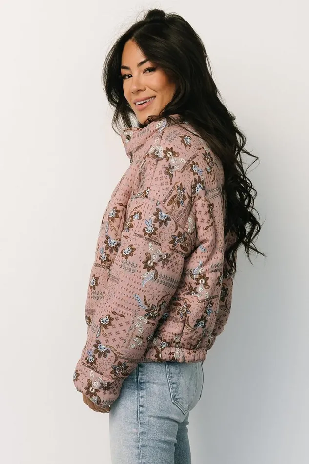 Women Felicia Puffer Jacket Mauve Multi Baltic Born Outerwear