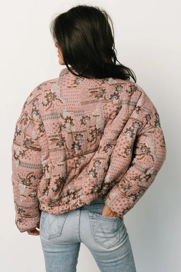 Women Felicia Puffer Jacket Mauve Multi Baltic Born Outerwear