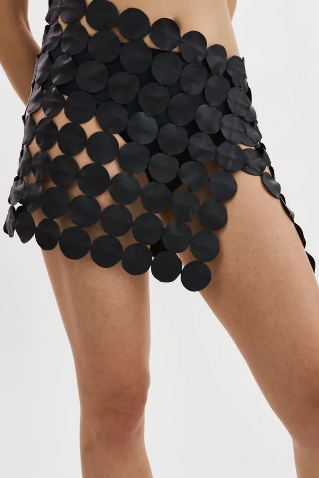 Women FENNA Multi Circle Mini Skirt Black LAMARQUE Skirts Women FENNA Multi Circle Mini Skirt Black LAMARQUE Skirts