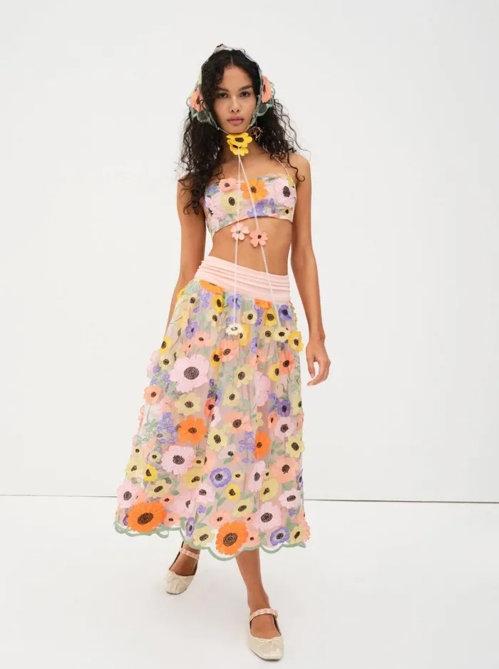Women Fiore Midi Skirt Multi For Love and Lemons Bottoms