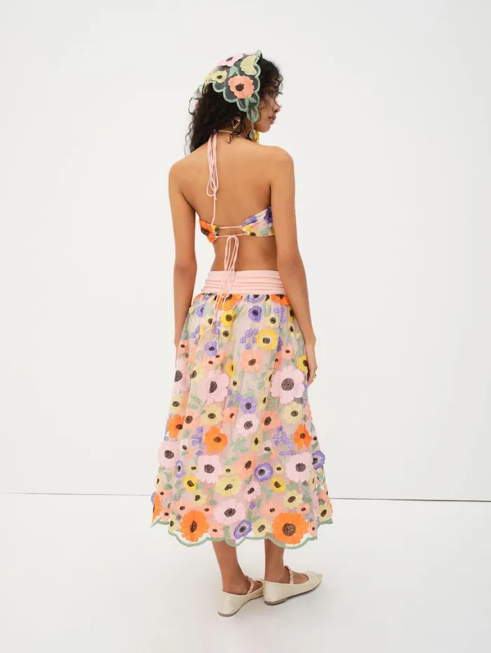 Women Fiore Midi Skirt Multi For Love and Lemons Bottoms Women Fiore Midi Skirt Multi For Love and Lemons Bottoms
