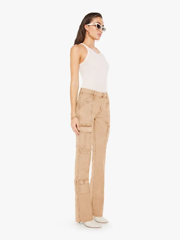 Women Flare Mother Denim The Swiss Army Desperado Heel Beige light