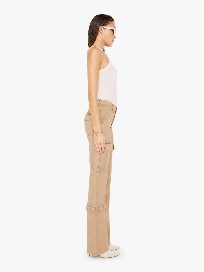 Women Flare Mother Denim The Swiss Army Desperado Heel Beige light