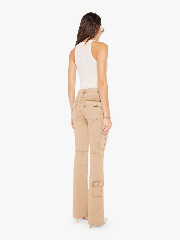 Women Flare Mother Denim The Swiss Army Desperado Heel Beige light