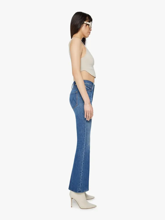 Women Flare Mother Denim The Weekender Blue dark