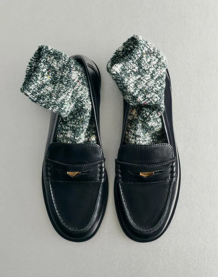 Women Flats and Loafers Madewell The Grayson Penny Loafer True Black
