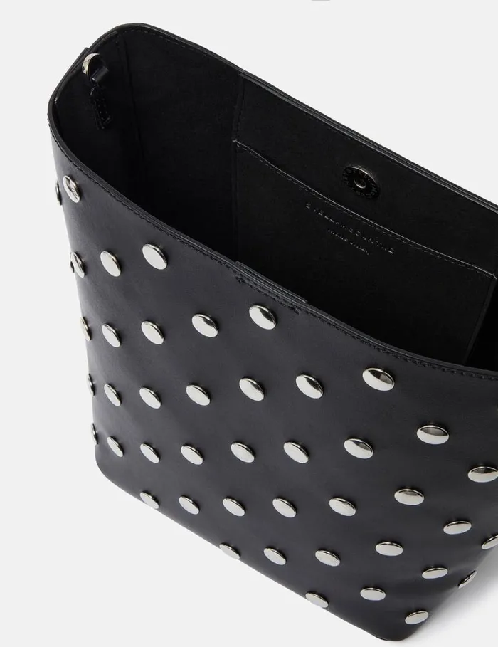 Women Frayme Studded Large Bucket Bag Pitch Black Stella McCartney TopHandle Bags Women Frayme Studded Large Bucket Bag Pitch Black Stella McCartney TopHandle Bags
