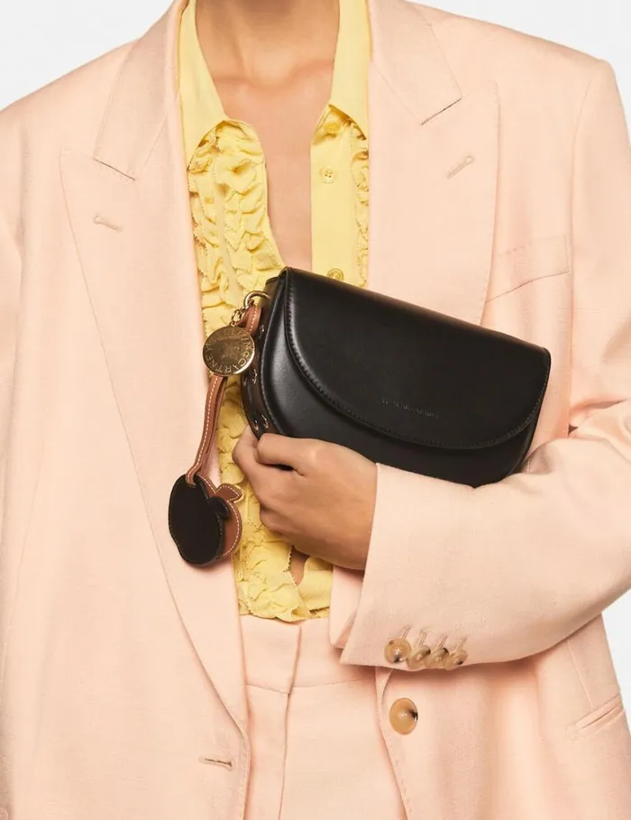 Women Frayme Whipstitch Small Shoulder Bag Midnight Black Stella McCartney Mini Bags And Clutches Women Frayme Whipstitch Small Shoulder Bag Midnight Black Stella McCartney Mini Bags And Clutches
