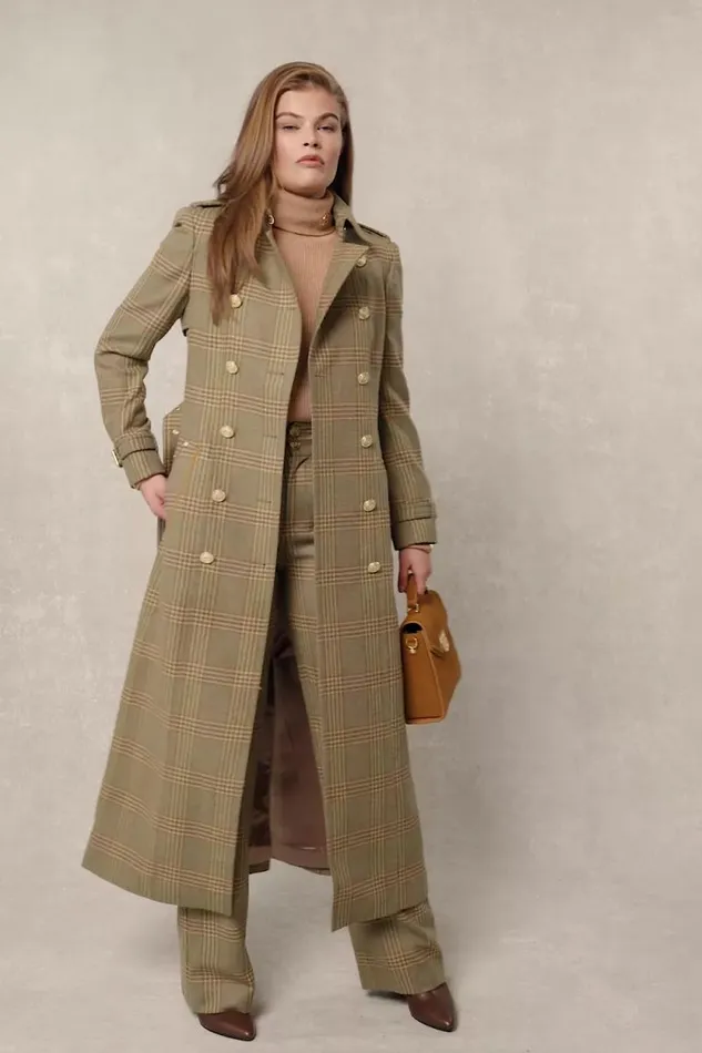 Women Full Length Marlborough Trench Coat Leveret Holland Cooper Tailoring