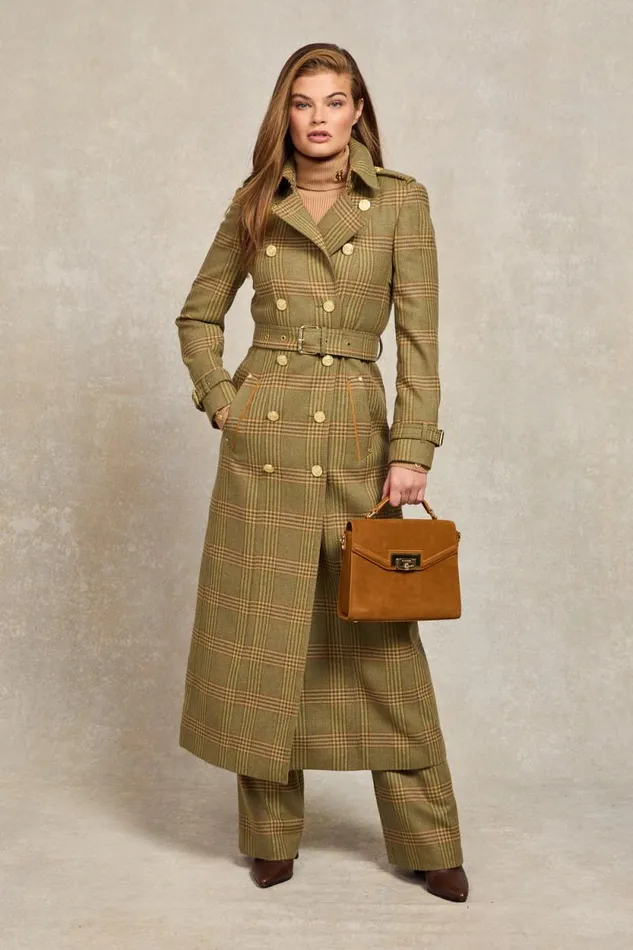 Women Full Length Marlborough Trench Coat Leveret Holland Cooper Tailoring