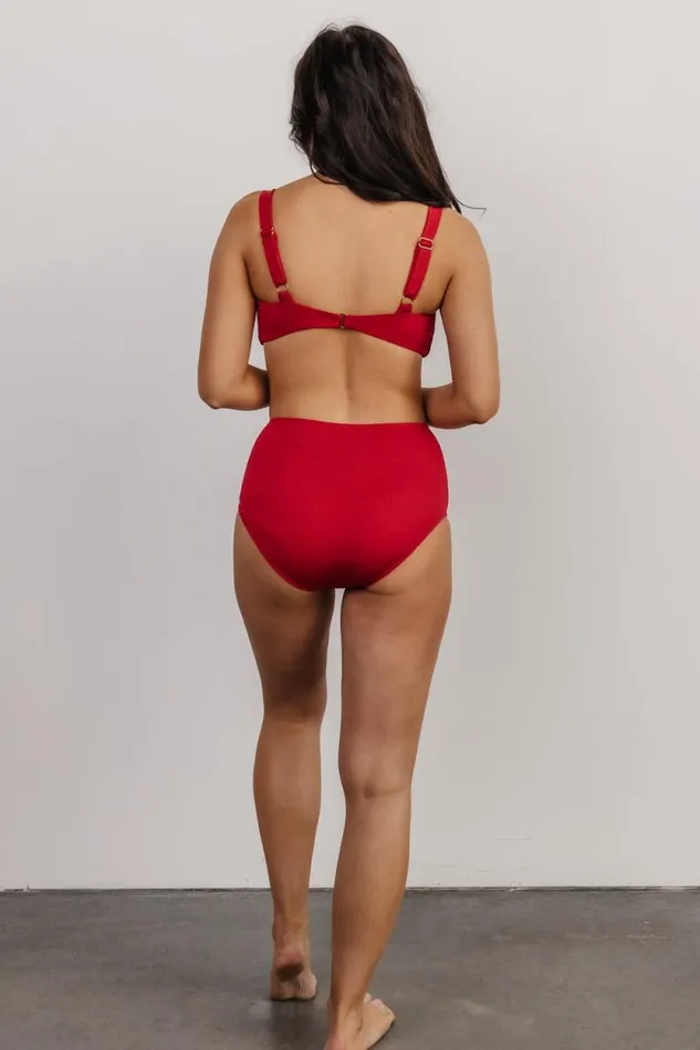 Women Glamour High Waisted Bikini Bottom Red Baltic Born Bikini Women Glamour High Waisted Bikini Bottom Red Baltic Born Bikini