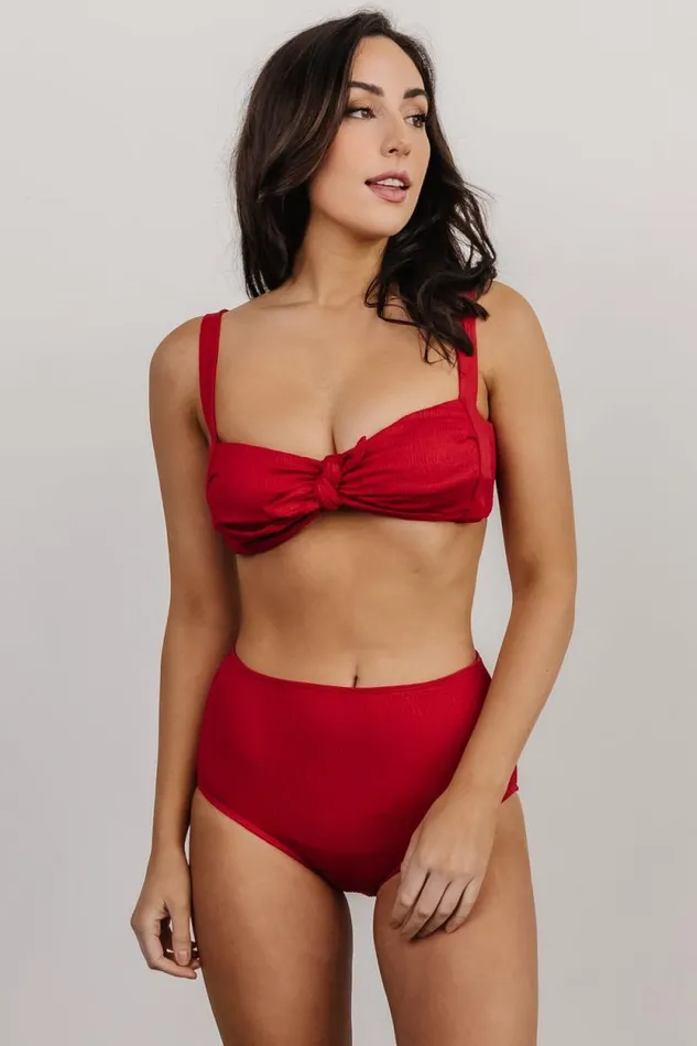 Women Glamour High Waisted Bikini Bottom Red Baltic Born Bikini Women Glamour High Waisted Bikini Bottom Red Baltic Born Bikini