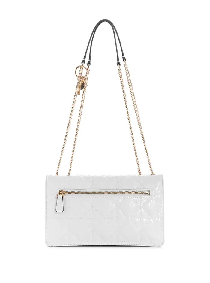 Women Half Flap GUESS White Malia Convertible Crossbody Bag Women Half Flap GUESS White Malia Convertible Crossbody Bag