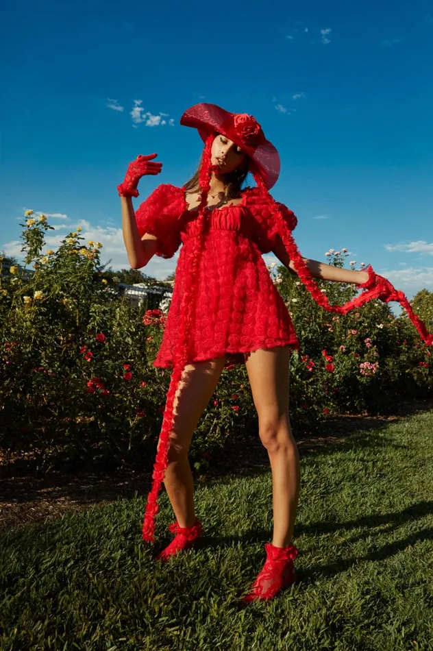 Women Hannah Mini Dress Red For Love and Lemons Dresses Women Hannah Mini Dress Red For Love and Lemons Dresses