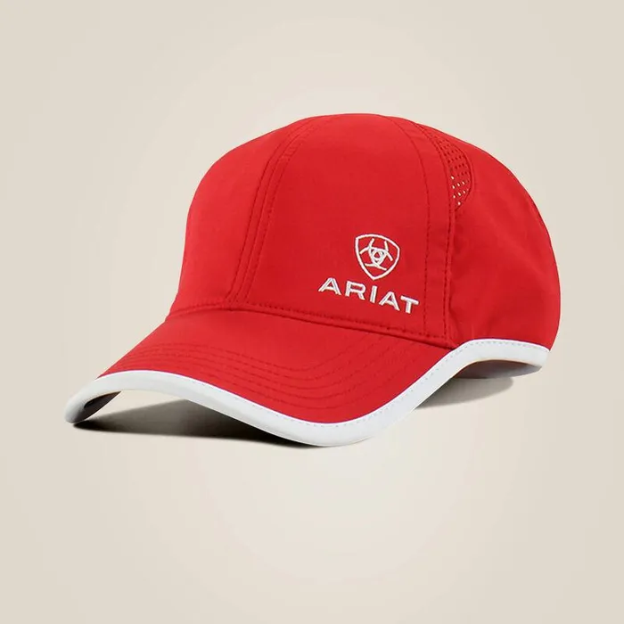 Women Hats and Caps Ariat Offset Logo Trim Cap Red