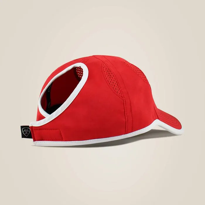 Women Hats and Caps Ariat Offset Logo Trim Cap Red