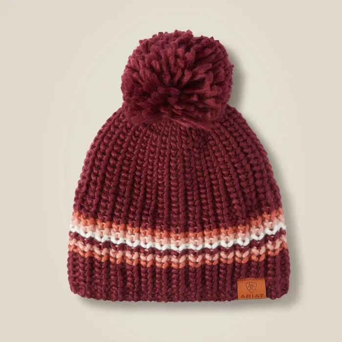 Women Hats and Caps Ariat Salem Beanie Wine Country