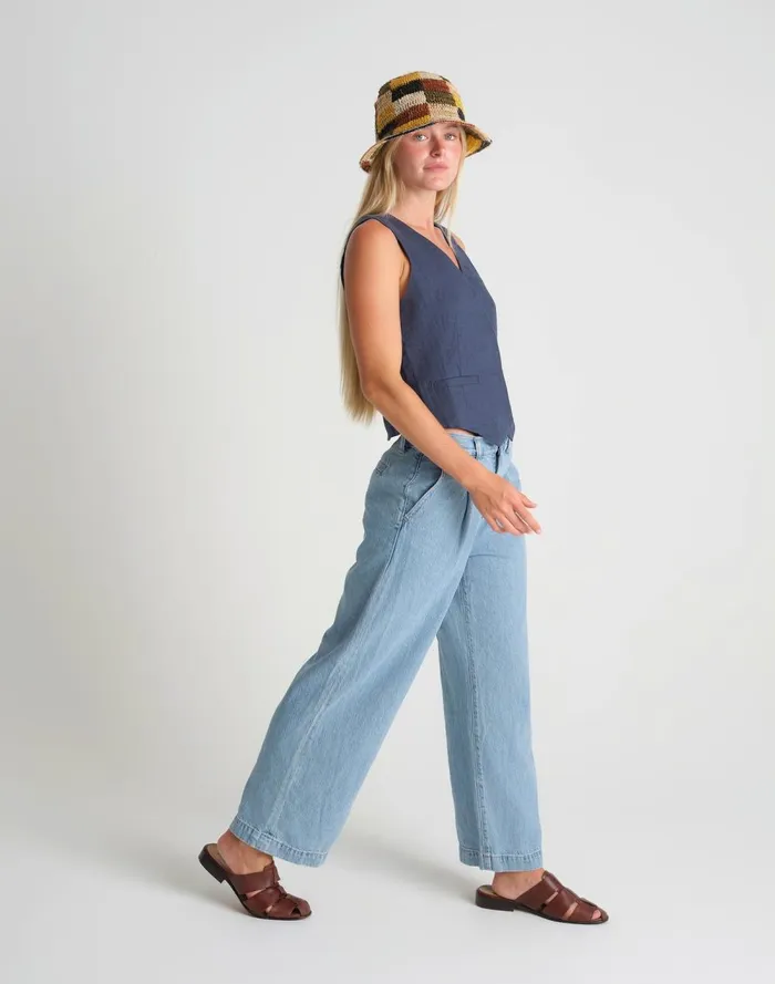 Women Hats Madewell MINGA Crocheted Checkered Bucket Hat Multicolor