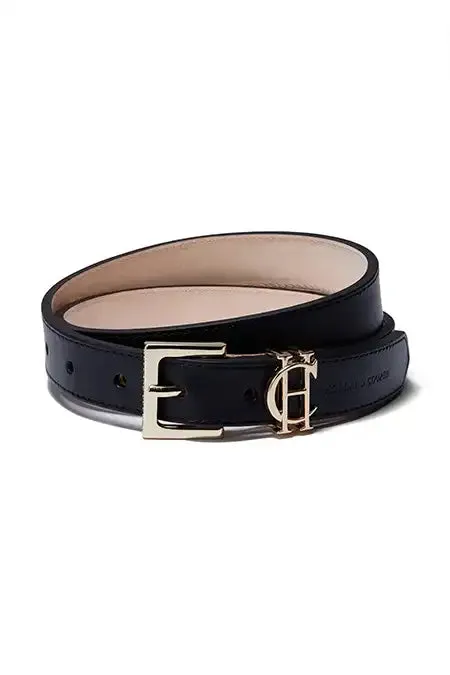 Women HC Slim Logo Belt Black Holland Cooper Belts Women HC Slim Logo Belt Black Holland Cooper Belts