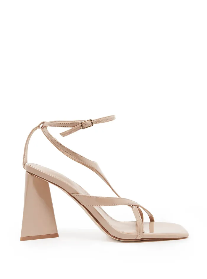 Women Heels GUESS Nude Kanai Block High Heels