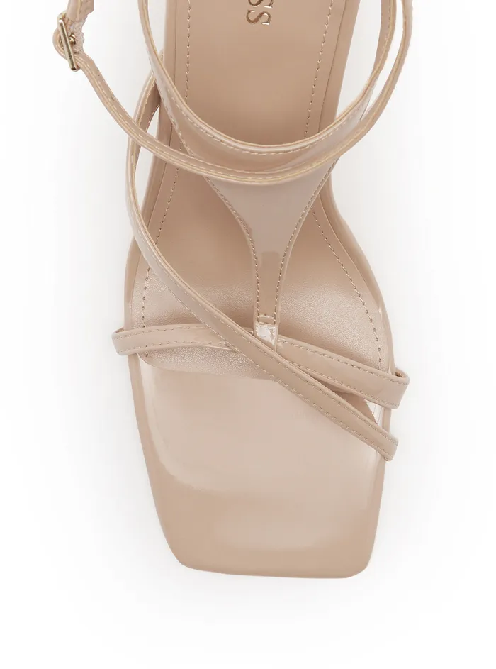 Women Heels GUESS Nude Kanai Block High Heels Women Heels GUESS Nude Kanai Block High Heels