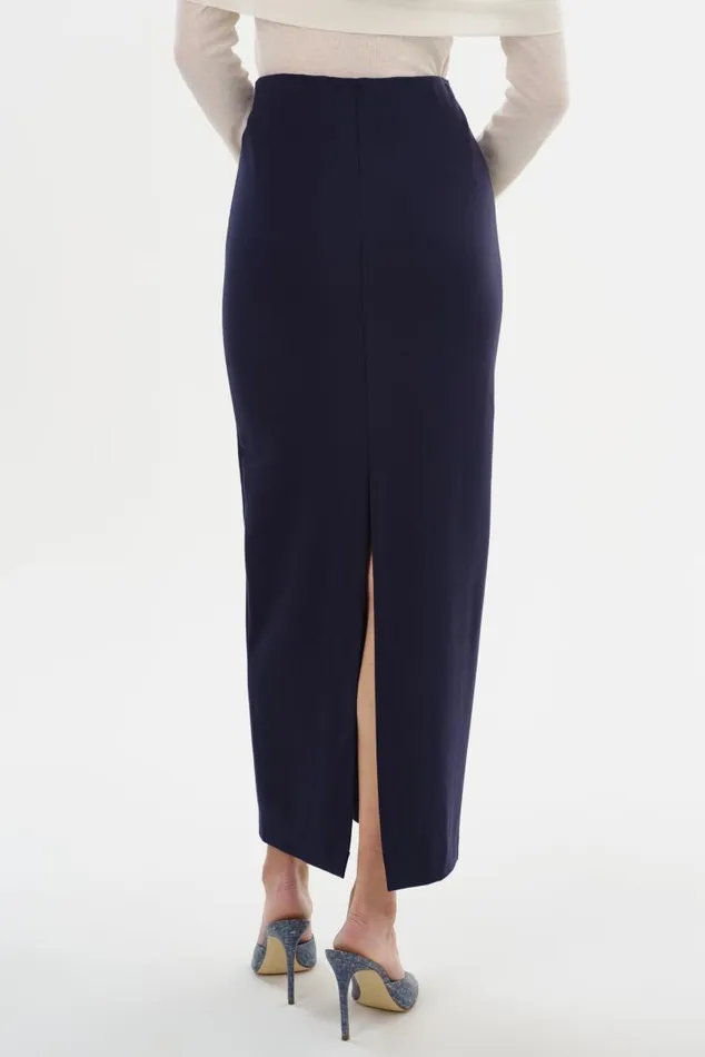 Women HELLANDA Knit Maxi Skirt Midnight Blue LAMARQUE Skirts Women HELLANDA Knit Maxi Skirt Midnight Blue LAMARQUE Skirts