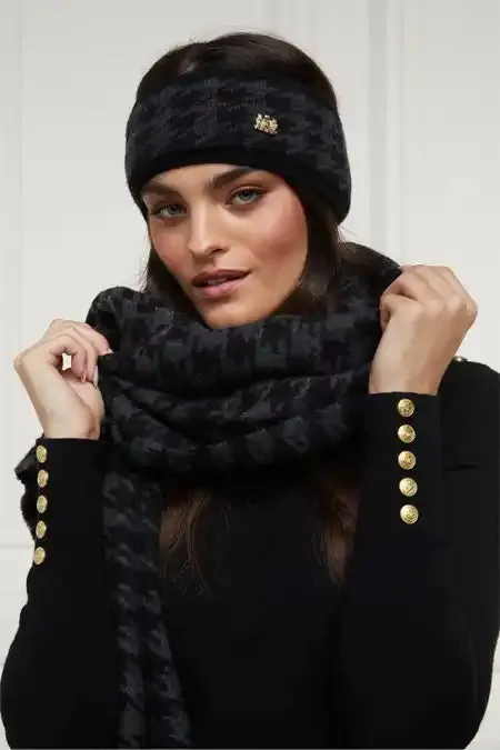 Women Heritage Headband Grey Houndstooth Holland Cooper Hats and Headbands Women Heritage Headband Grey Houndstooth Holland Cooper Hats and Headbands