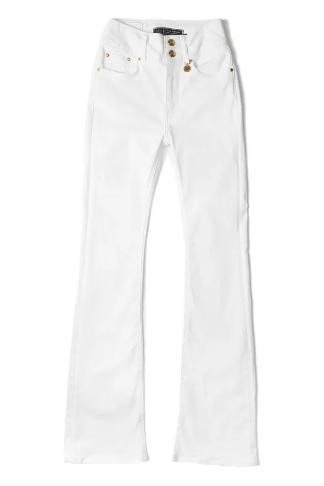 Women High Rise Flared Jean White Holland Cooper Jeans