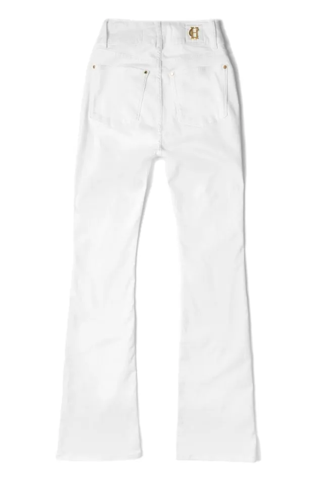 Women High Rise Flared Jean White Holland Cooper Jeans