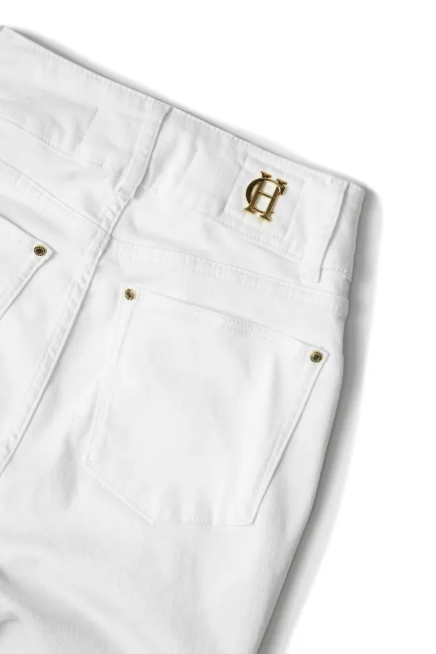 Women High Rise Flared Jean White Holland Cooper Jeans