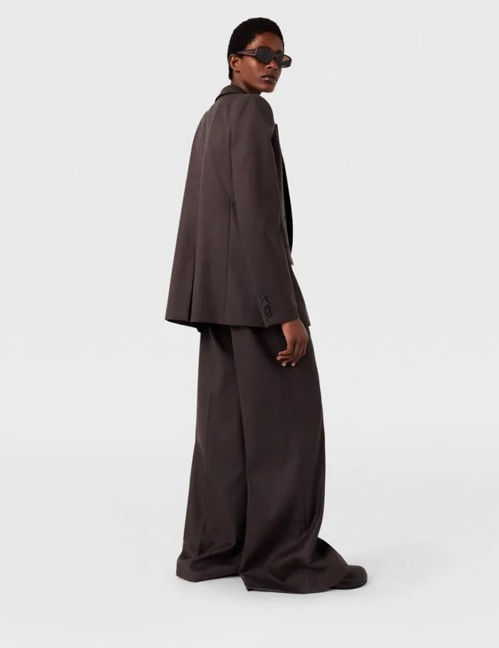 Women HighRise WideLeg Wool Pants Dark Chocolate Brown Stella McCartney Pants And Shorts Women HighRise WideLeg Wool Pants Dark Chocolate Brown Stella McCartney Pants And Shorts