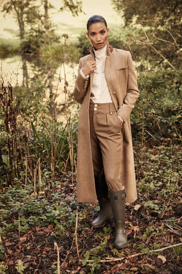 Women High Waisted Peg Trouser Tawny Holland Cooper Tailoring