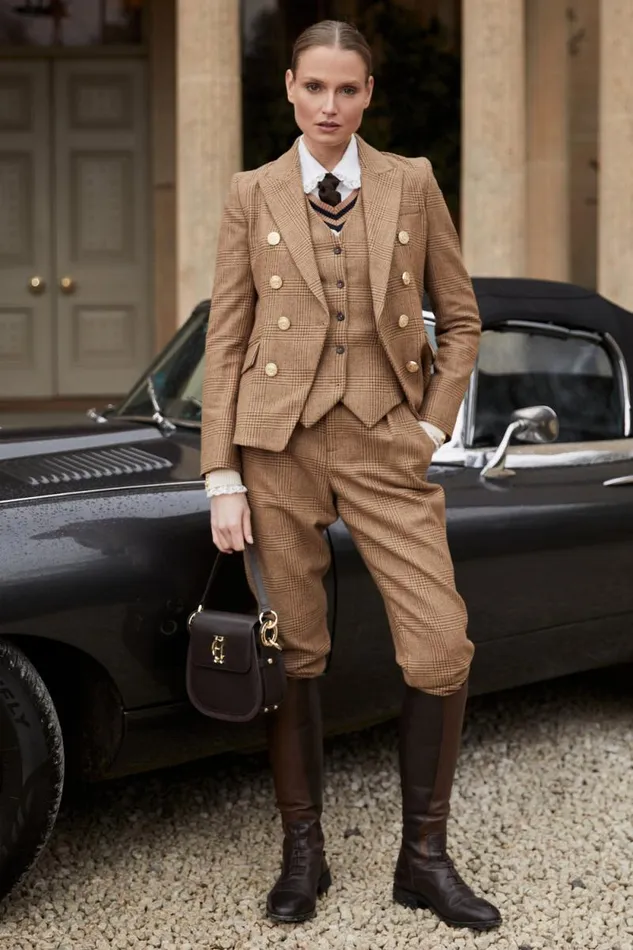 Women High Waisted Peg Trouser Tawny Holland Cooper Tailoring Women High Waisted Peg Trouser Tawny Holland Cooper Tailoring