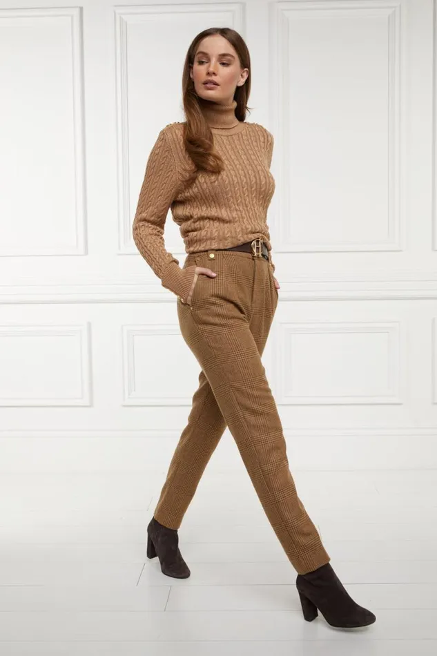 Women High Waisted Peg Trouser Tawny Holland Cooper Tailoring Women High Waisted Peg Trouser Tawny Holland Cooper Tailoring