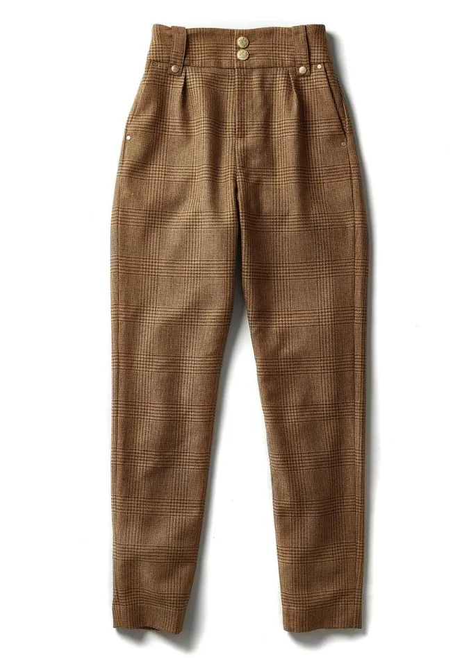 Women High Waisted Peg Trouser Tawny Holland Cooper Tailoring Women High Waisted Peg Trouser Tawny Holland Cooper Tailoring