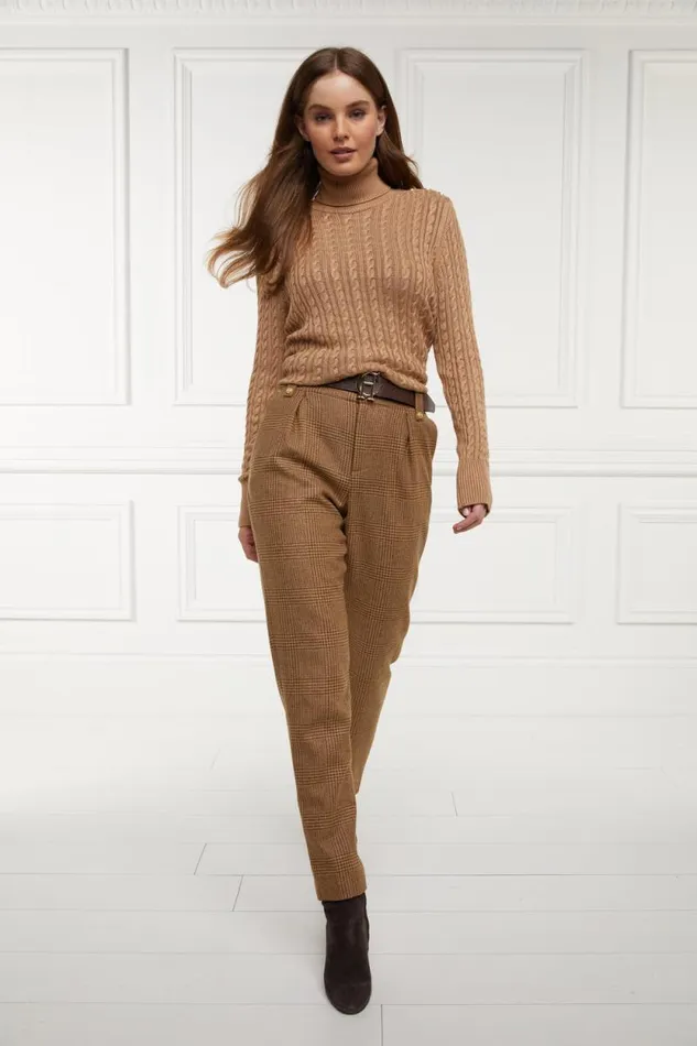Women High Waisted Peg Trouser Tawny Holland Cooper Tailoring Women High Waisted Peg Trouser Tawny Holland Cooper Tailoring