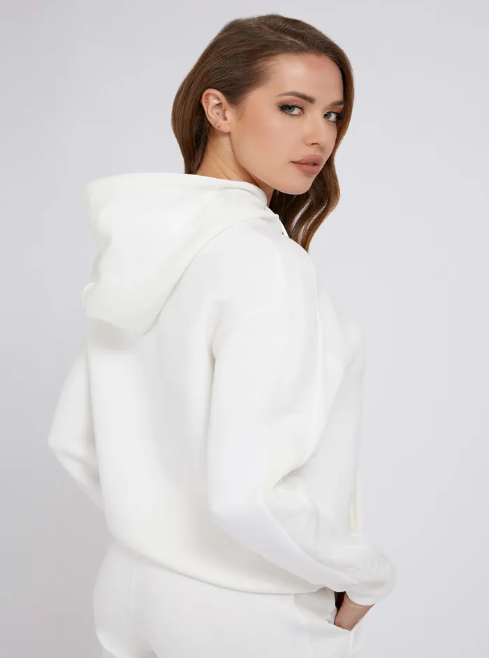 Women Hoodies GUESS Eco White Brenda Active Logo Hoodie Jumper Women Hoodies GUESS Eco White Brenda Active Logo Hoodie Jumper
