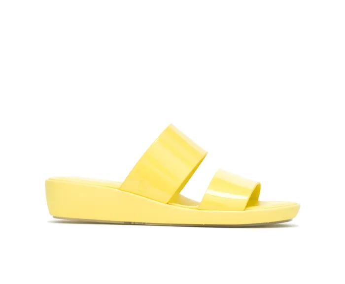 Women Hush Puppies Brite Jells Slide Sun Yellow Sandals