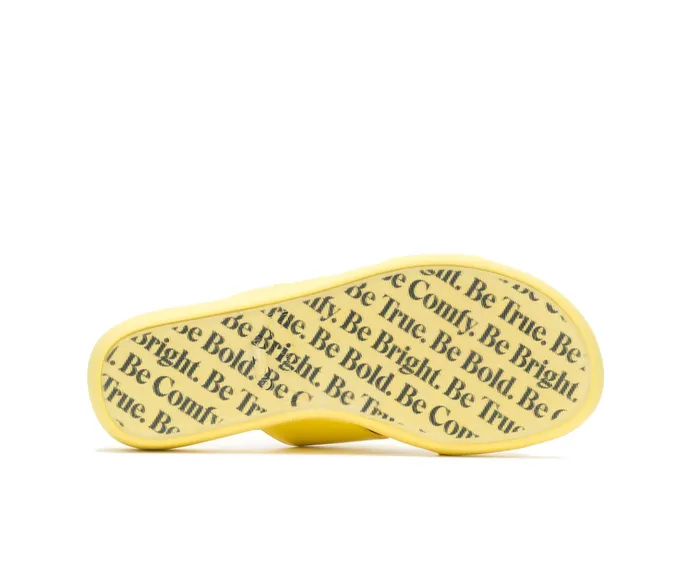 Women Hush Puppies Brite Jells Slide Sun Yellow Sandals