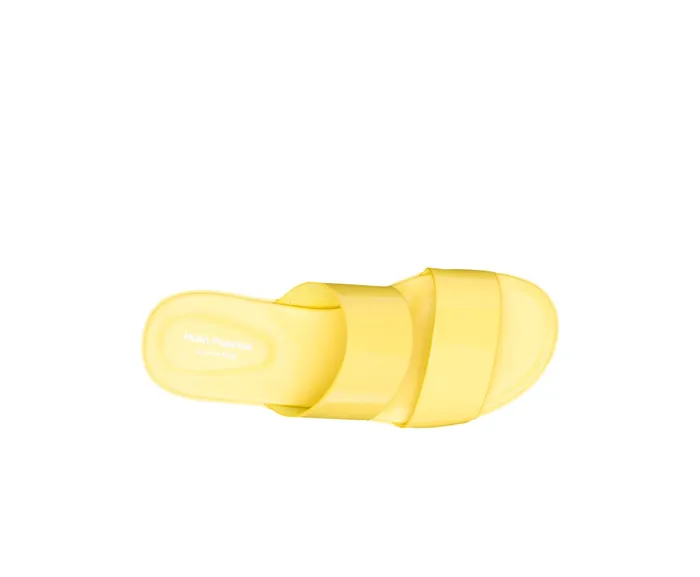 Women Hush Puppies Brite Jells Slide Sun Yellow Sandals