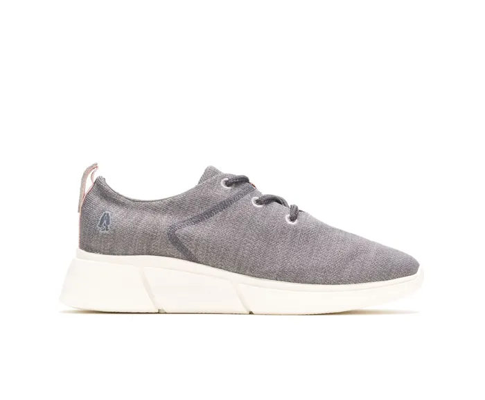 Women Hush Puppies Makenna Lace Up Grey Multi Heathered Sneakers